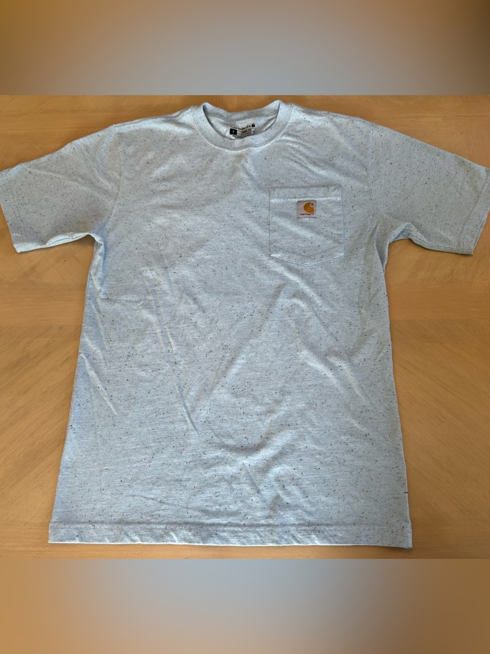 Carhartt Loose Fit Pocket Tee Light Blue Speckle Men’s Size Small